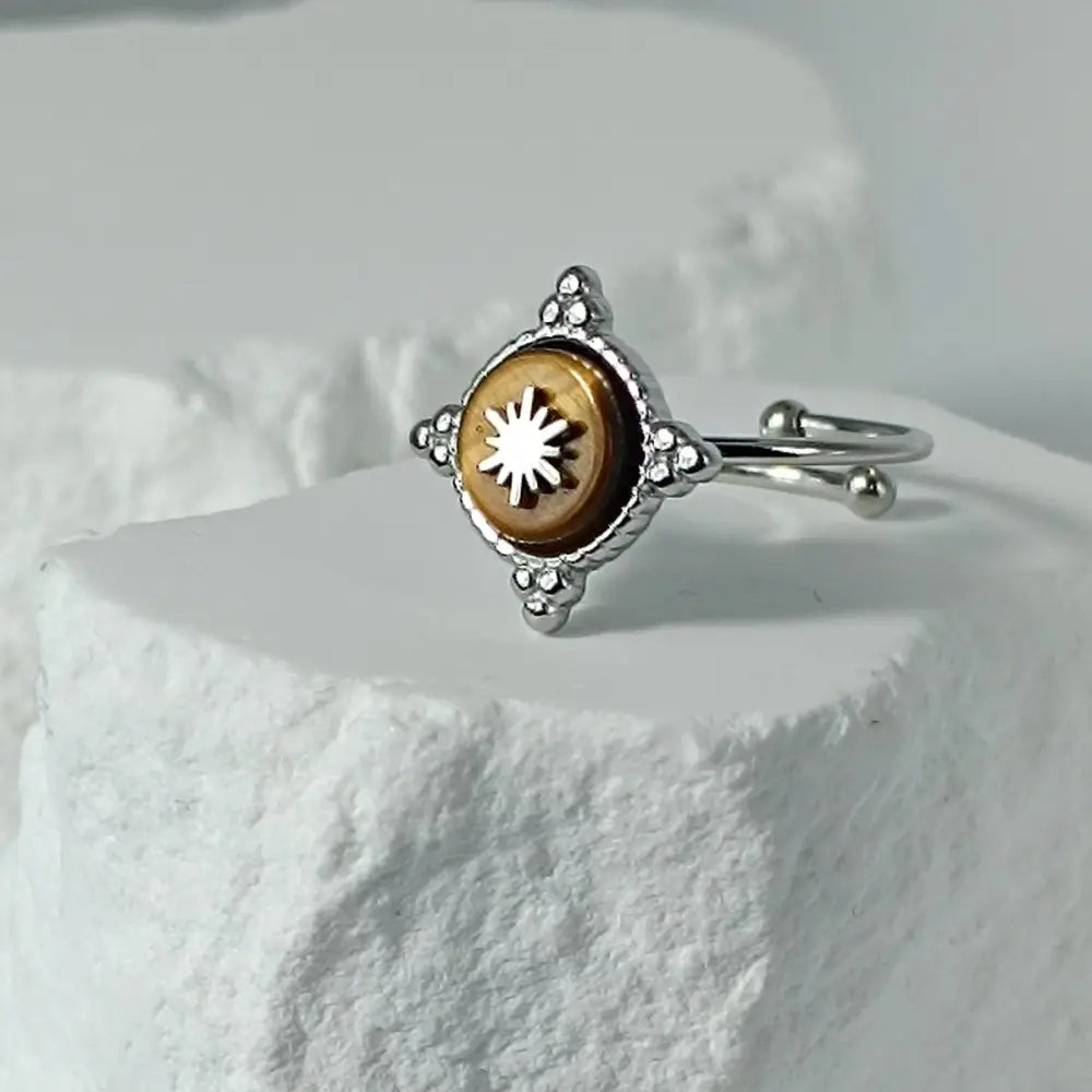 Aeriselle-Winter Star Snowflake Ring –Edelstahl Gold & Silver - Ringe