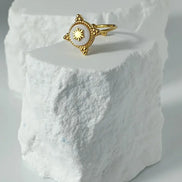 Aeriselle-Winter Star Snowflake Ring –Edelstahl Gold & Silver - Ringe