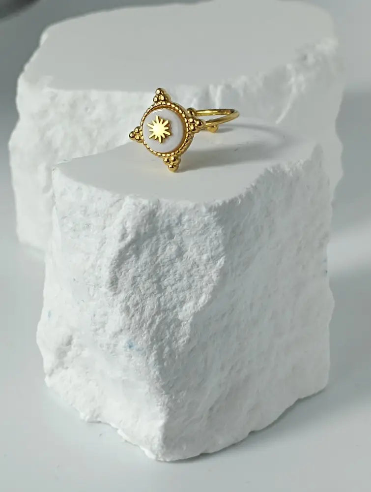 Aeriselle-Winter Star Snowflake Ring –Edelstahl Gold & Silver - Ringe