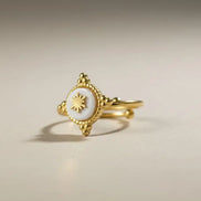 Aeriselle-Winter Star Snowflake Ring –Edelstahl Gold & Silver - Gold - Ringe