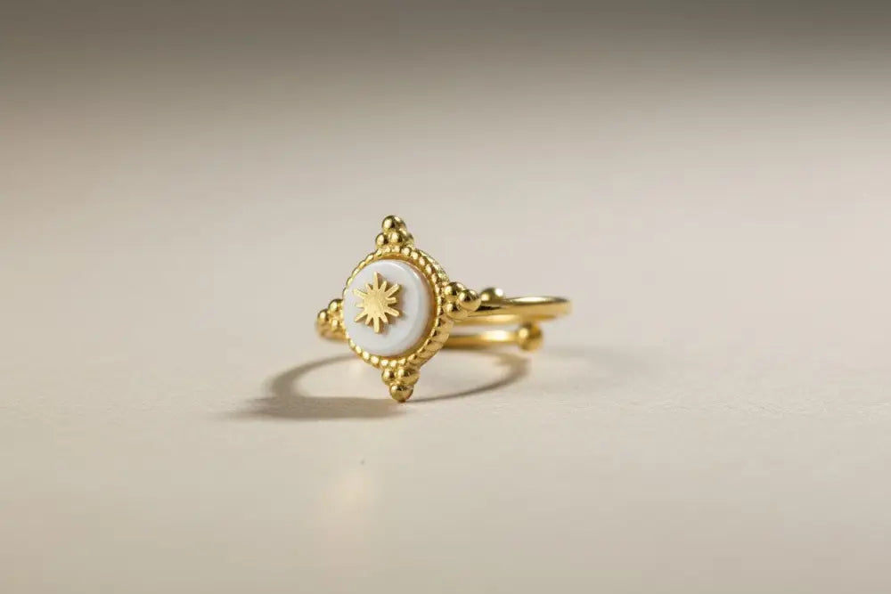 Aeriselle-Winter Star Snowflake Ring –Edelstahl Gold & Silver - Gold - Ringe
