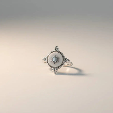 Aeriselle-Winter Star Snowflake Ring –Edelstahl Gold & Silver - Silber - Ringe