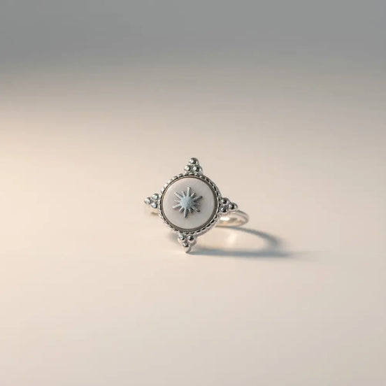 Aeriselle-Winter Star Snowflake Ring –Edelstahl Gold & Silver - Silber - Ringe