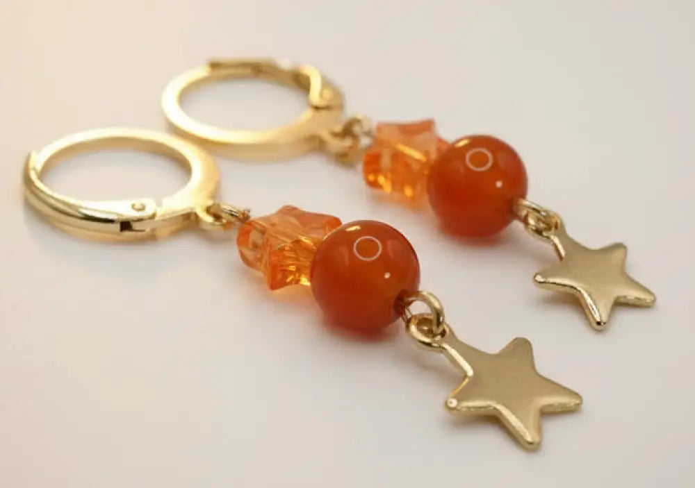 Opal Orange Ohrringe
