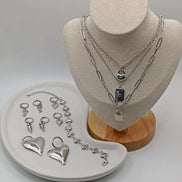 Amulet of Enchantment- Heart & Lock-Edelstahl Silber - Halskette