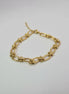 dreampunk.arts gold oval link chain bracelet made of stainless steel with a delicate extension chain