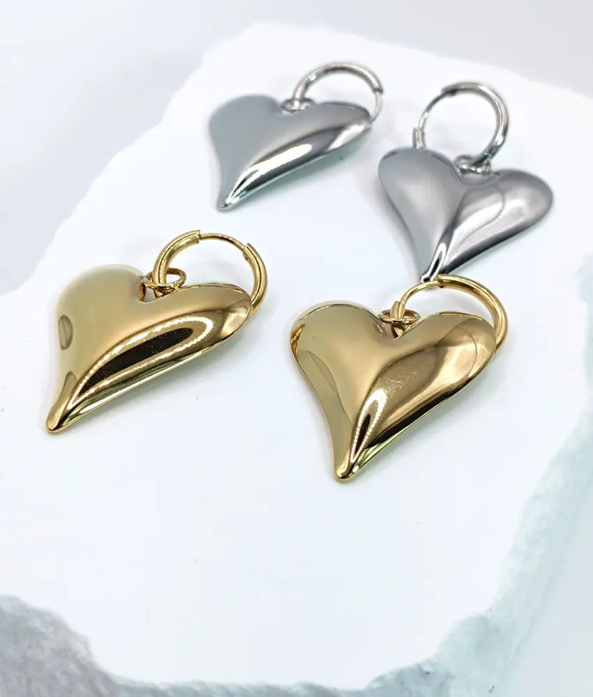 Heart of the Sky Earrings-Edelstahl Gold & Silver - Ohrringe