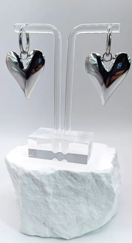 Heart of the Sky Earrings-Edelstahl Gold & Silver - Silber - Ohrringe