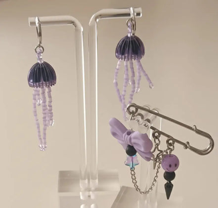 Kawaii Magic – Amethyst Jelly Ohrringe - Ohrringe
