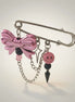 Kawaii Magic – Bubblegum Smiley Brooch Pin-Pink - Sicherheitsnadel Brosche