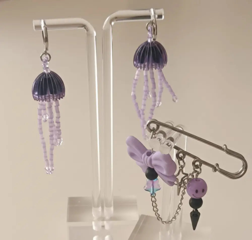 Kawaii Magic – Dreamy Violet Brooch Pin - Sicherheitsnadel Brosche