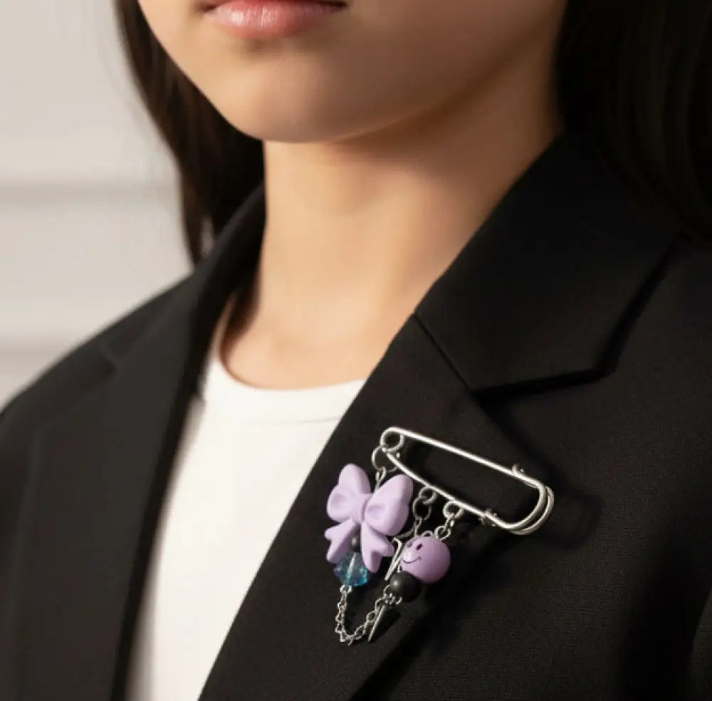 Kawaii Magic – Dreamy Violet Brooch Pin - Sicherheitsnadel Brosche