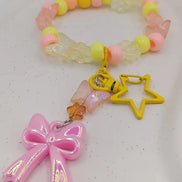 Kawaii Magic – Happy Pink Bow Charm - Kawaii Charms