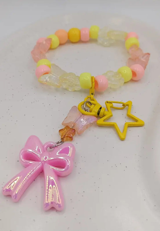 Kawaii Magic – Happy Pink Bow Charm - Kawaii Charms