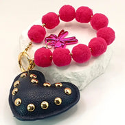 Kawaii Magic -Midnight Heart PomPom Charm - Kawaii Charms
