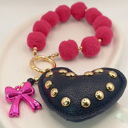 Kawaii Magic -Midnight Heart PomPom Charm - Kawaii Charms
