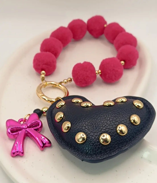 Kawaii Magic -Midnight Heart PomPom Charm - Kawaii Charms