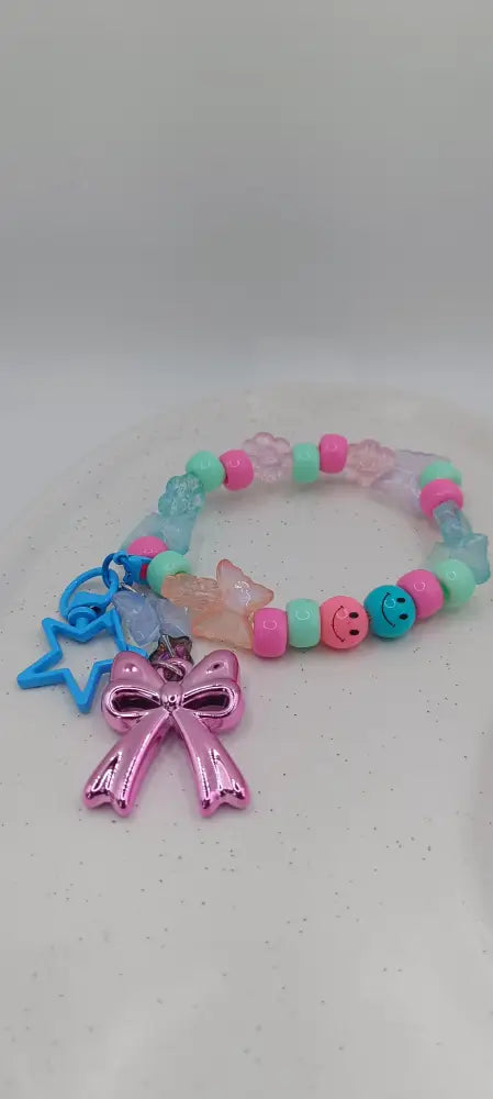 Kawaii Magic – Sparkle Pink Bow Charm - Kawaii Charms