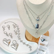 Little Heart Earrings-Edelstahl Silver & Gold - Ohrringe