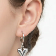 Little Heart Earrings-Edelstahl Silver & Gold - Ohrringe
