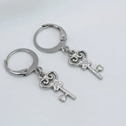 Little Key Earrings-Edelstahl Silver - Ohrringe