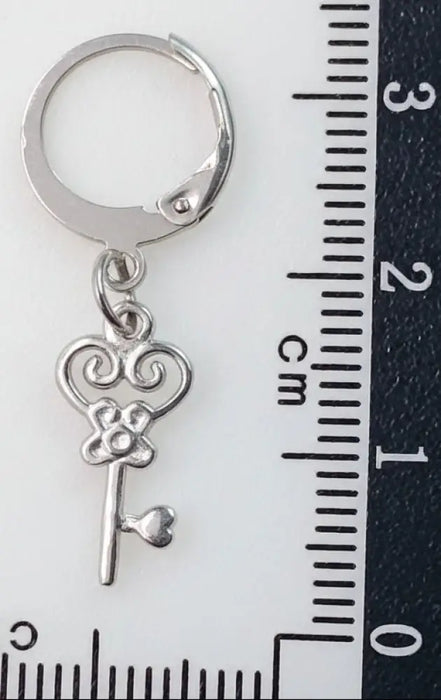 Little Key Earrings-Edelstahl Silver - Ohrringe