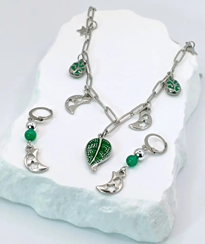 Lunavera – Oath of the Greenwood Earrings -Edelstahl Gold & Silver - Ohrringe