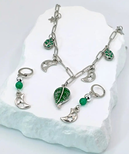 Lunavera – Oath of the Greenwood Earrings -Edelstahl Gold & Silver - Ohrringe
