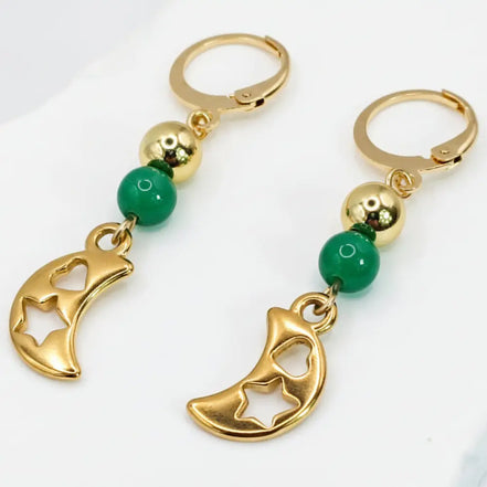 Lunavera – Oath of the Greenwood Earrings -Edelstahl Gold & Silver - Ohrringe