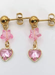 Pinky Little Heart Earrings-Edelstahl Gold - Ohrringe