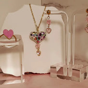 Pinky Little Heart Earrings-Edelstahl Gold - Ohrringe