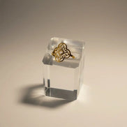Solvaris-Baroque Sun Crown Ring -Edelstahl-Gold & Silver - Gold - Ringe