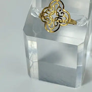 Solvaris-Baroque Sun Crown Ring -Edelstahl-Gold & Silver - Ringe