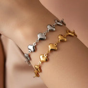 Solvaris-Heart Embrace Bracelet-Edelstahl Gold & Silver - Armbänder
