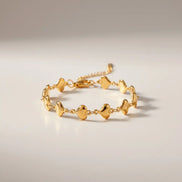 Solvaris-Heart Embrace Bracelet-Edelstahl Gold & Silver - Gold - Armbänder