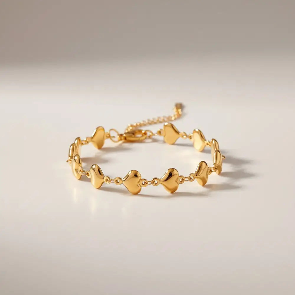 Solvaris-Heart Embrace Bracelet-Edelstahl Gold & Silver - Gold - Armbänder