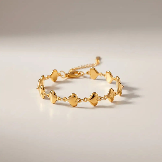 Solvaris-Heart Embrace Bracelet-Edelstahl Gold & Silver - Gold - Armbänder