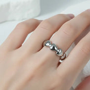 Edelstahl Silber Ring