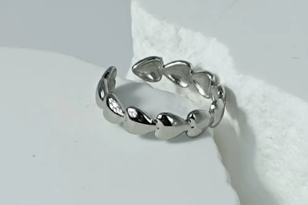 Edelstahl Silber Ring