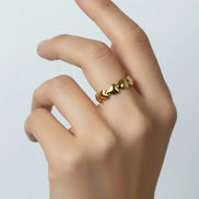 Solvaris-Heart Oath Ring-Edelstahl Gold & Silver - Ringe