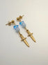Solvaris-Hero the Blue Sword Earrings-Edelstahl Gold - Ohrringe