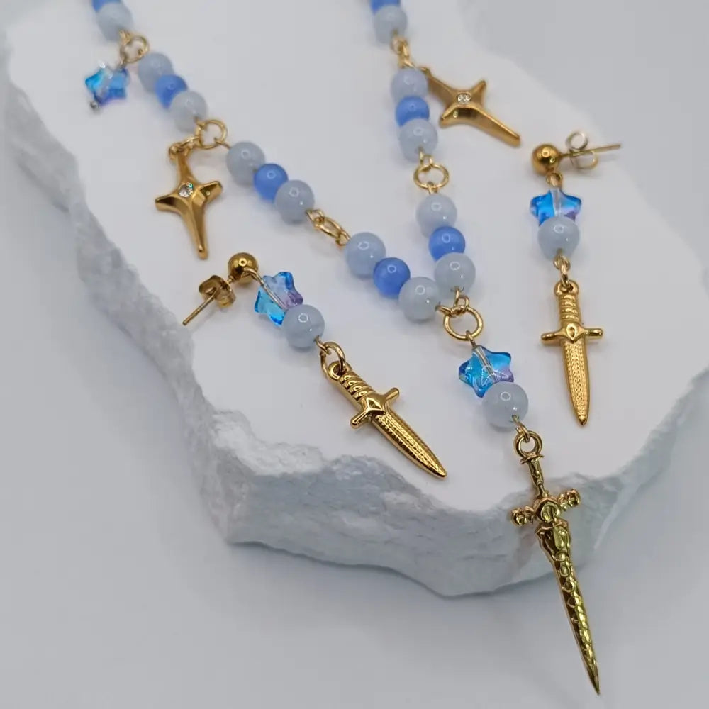 Solvaris-Hero the Blue Sword Halskette-Edelstahl Gold - Halskette