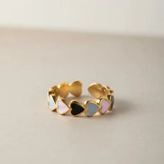 Solvaris-Stormlight Ring-Edelstahl- Grey & White Gold - Grau - Ringe