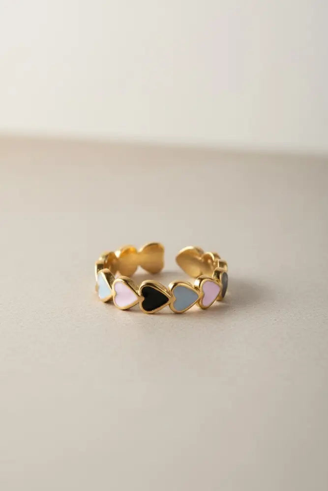 Solvaris-Stormlight Ring-Edelstahl- Grey & White Gold - Grau - Ringe