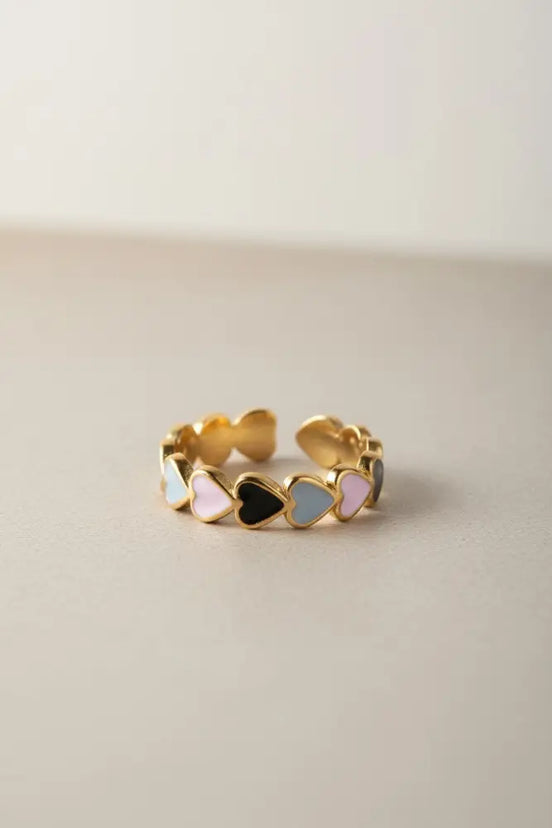 Solvaris-Stormlight Ring-Edelstahl- Grey & White Gold - Grau - Ringe