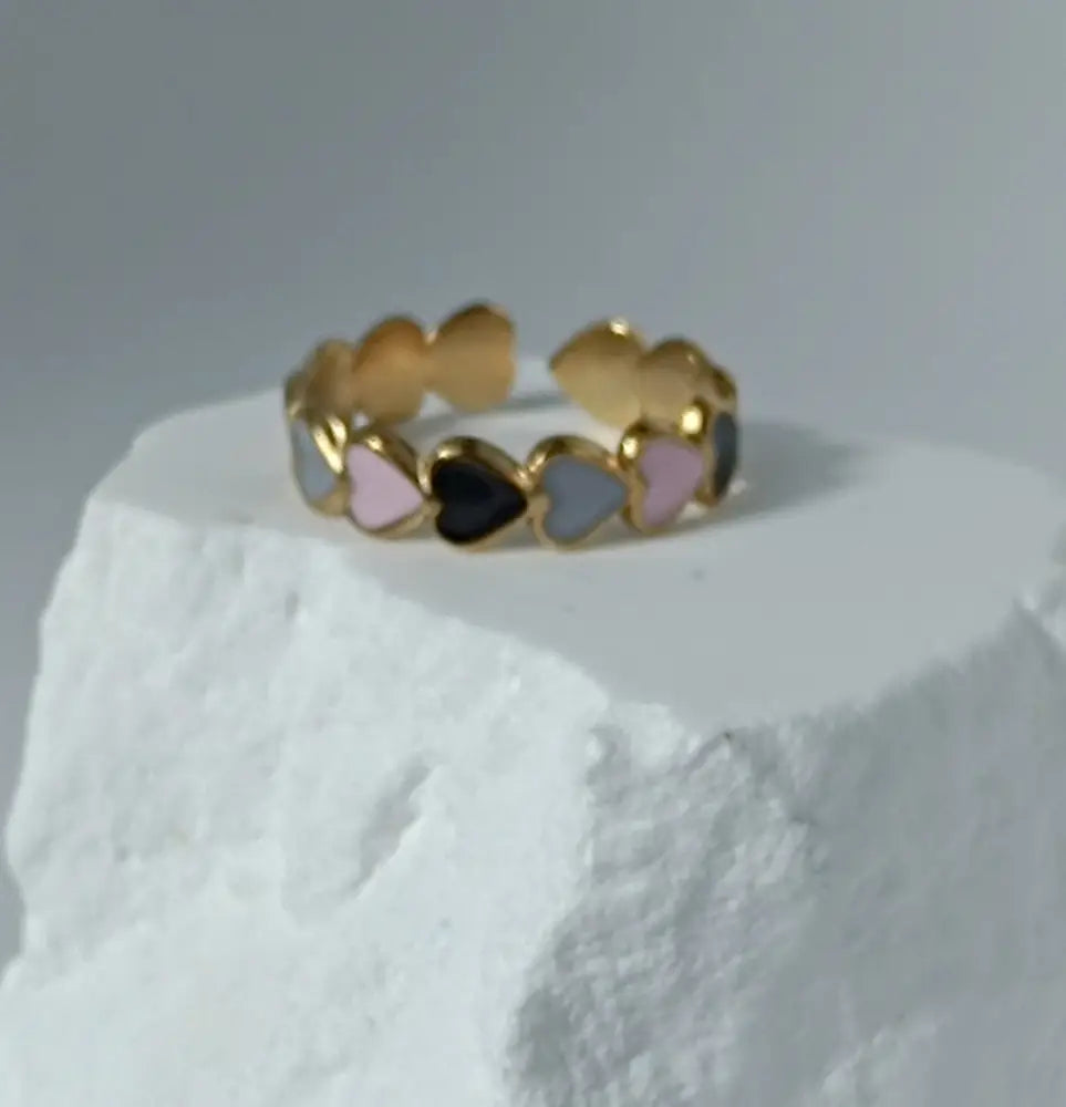 Solvaris-Stormlight Ring-Edelstahl- Grey & White Gold - Ringe