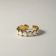 Solvaris-Stormlight Ring-Edelstahl- Grey & White Gold - Weiß - Ringe