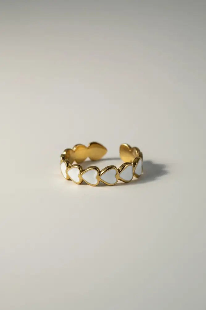Solvaris-Stormlight Ring-Edelstahl- Grey & White Gold - Weiß - Ringe