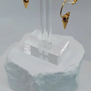 Spike Edelstahl gold ohrringe