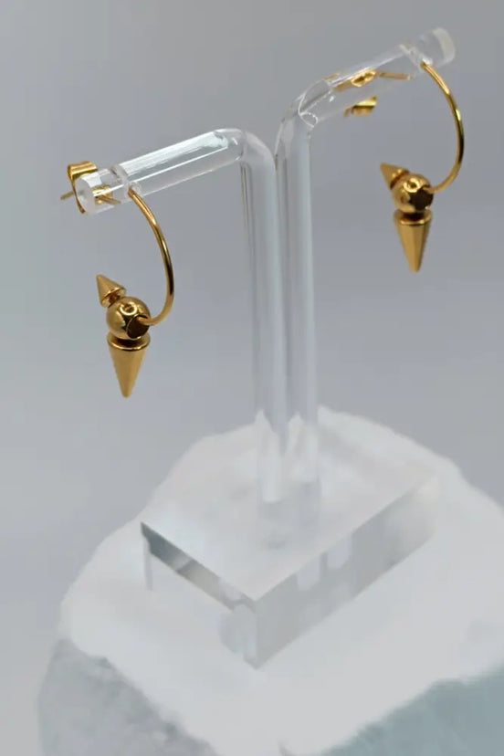 Spike Edelstahl gold ohrringe